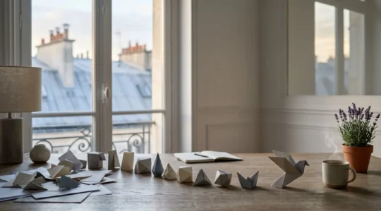 Illustration symbolisant l'automatisation du marketing en France : un flux de taches repetitives se transformant en efficacite fluide